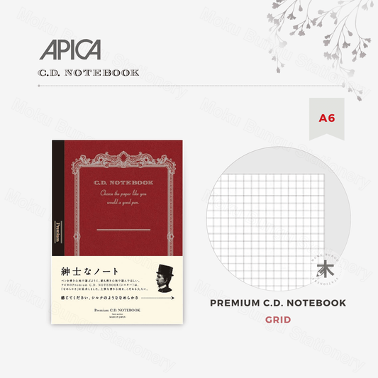 Apica - Premium C.D. Notebook - A6 Size - 5mm Grid