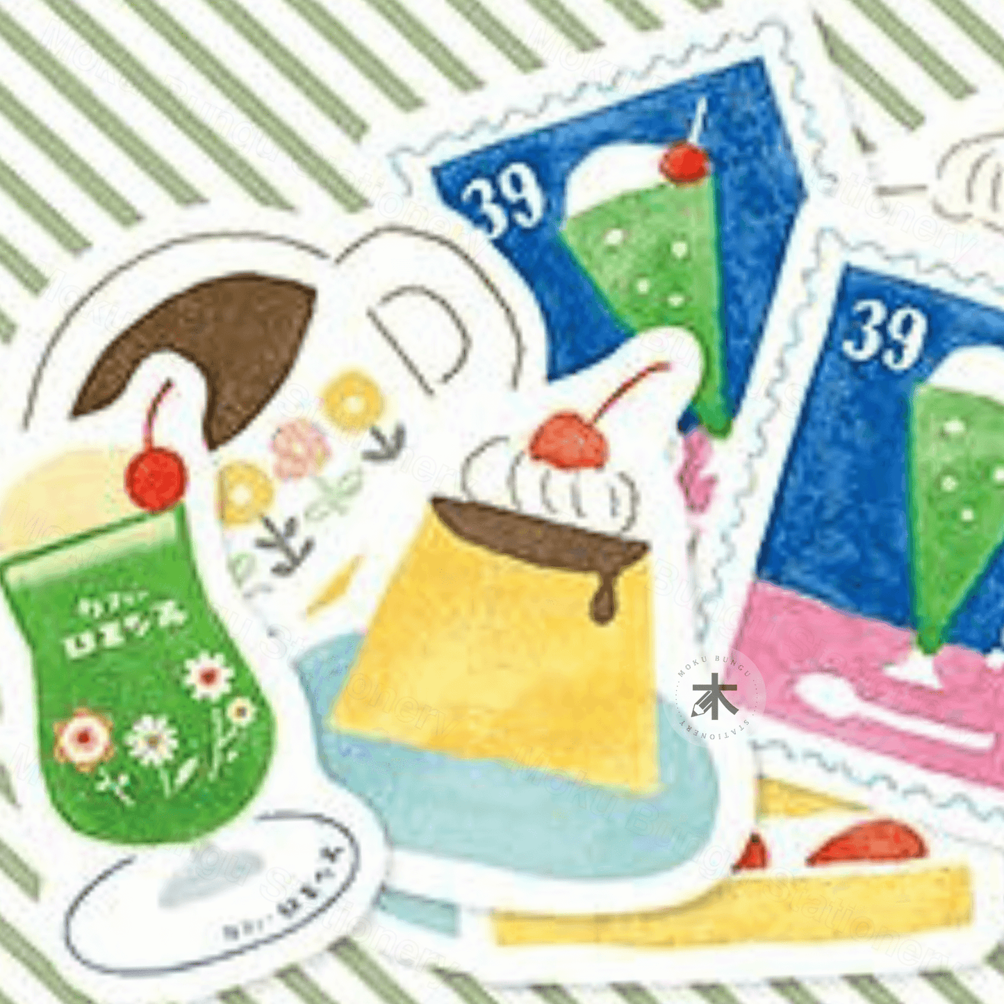 Furukawa Shiko - Washi Flake Stickers - Watashi-Biyori Series - Retro Cafe