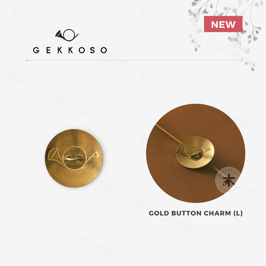 Gekkoso - Gold Button Charm (L)