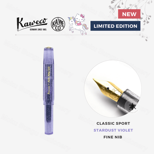 Kaweco x Hello Kitty - Limited Edition - Classic Sport Fountain Pen - Stardust Violet - Fine Nib