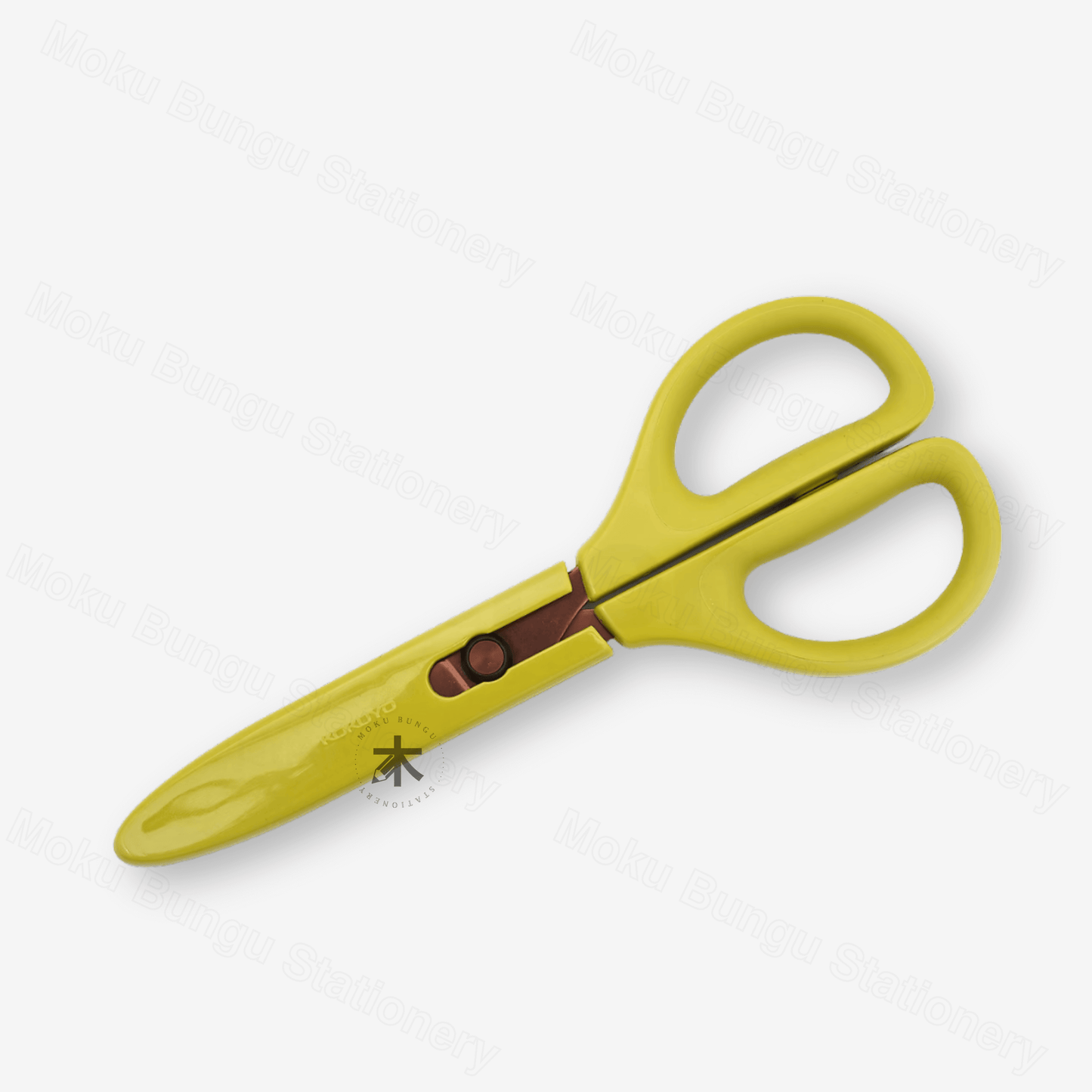Kokuyo Saxa Advanced Scissors - Titanium Coating Blades - Yellow Green