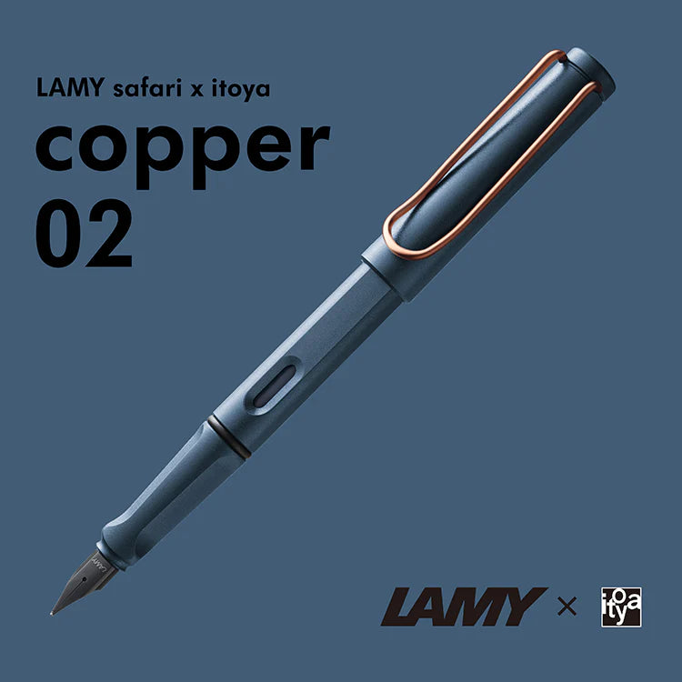 Lamy Safari x Itoya - Blue x Copper 02 Fountain Pen - Fine Nib