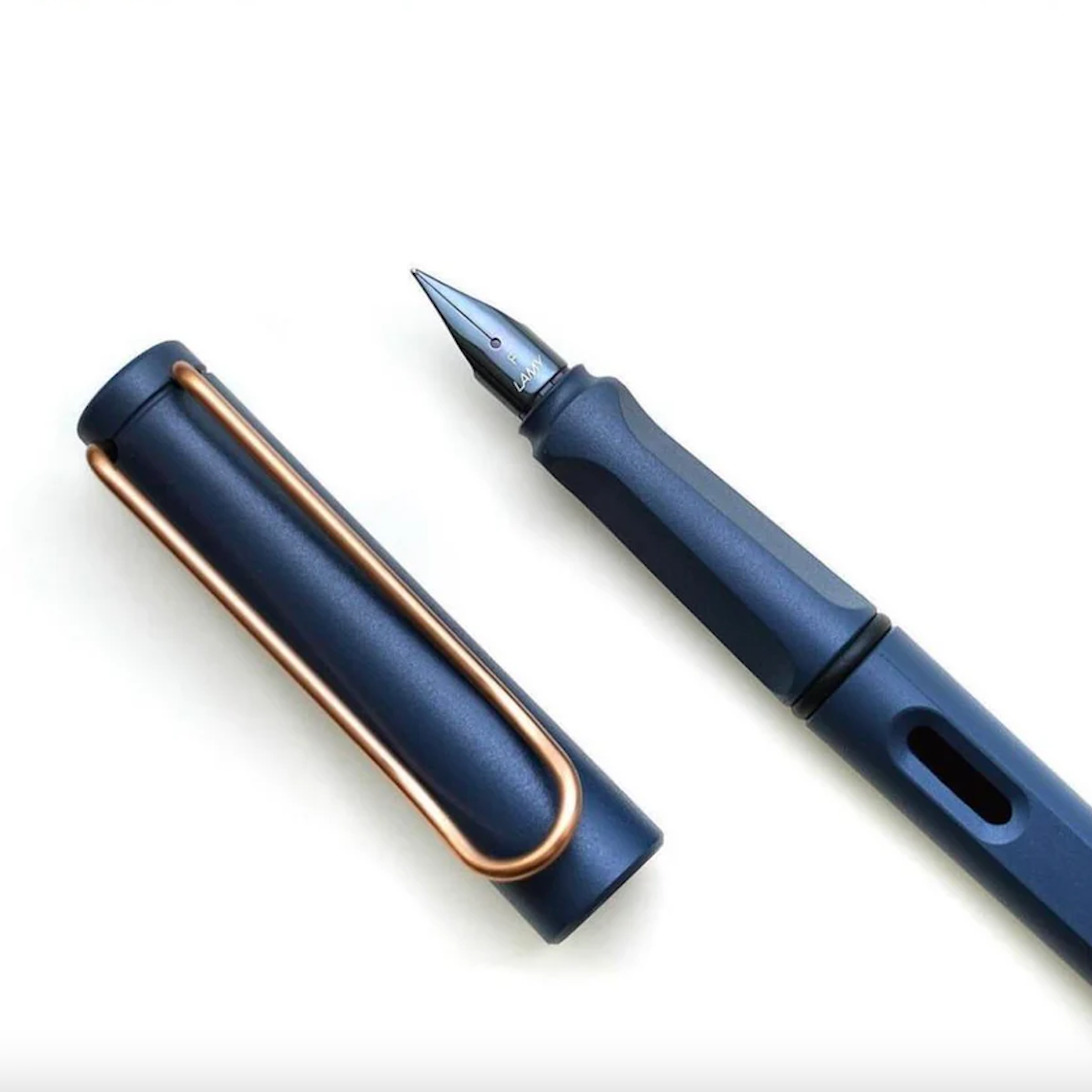 Lamy Safari x Itoya - Blue x Copper 02 Fountain Pen - Fine Nib