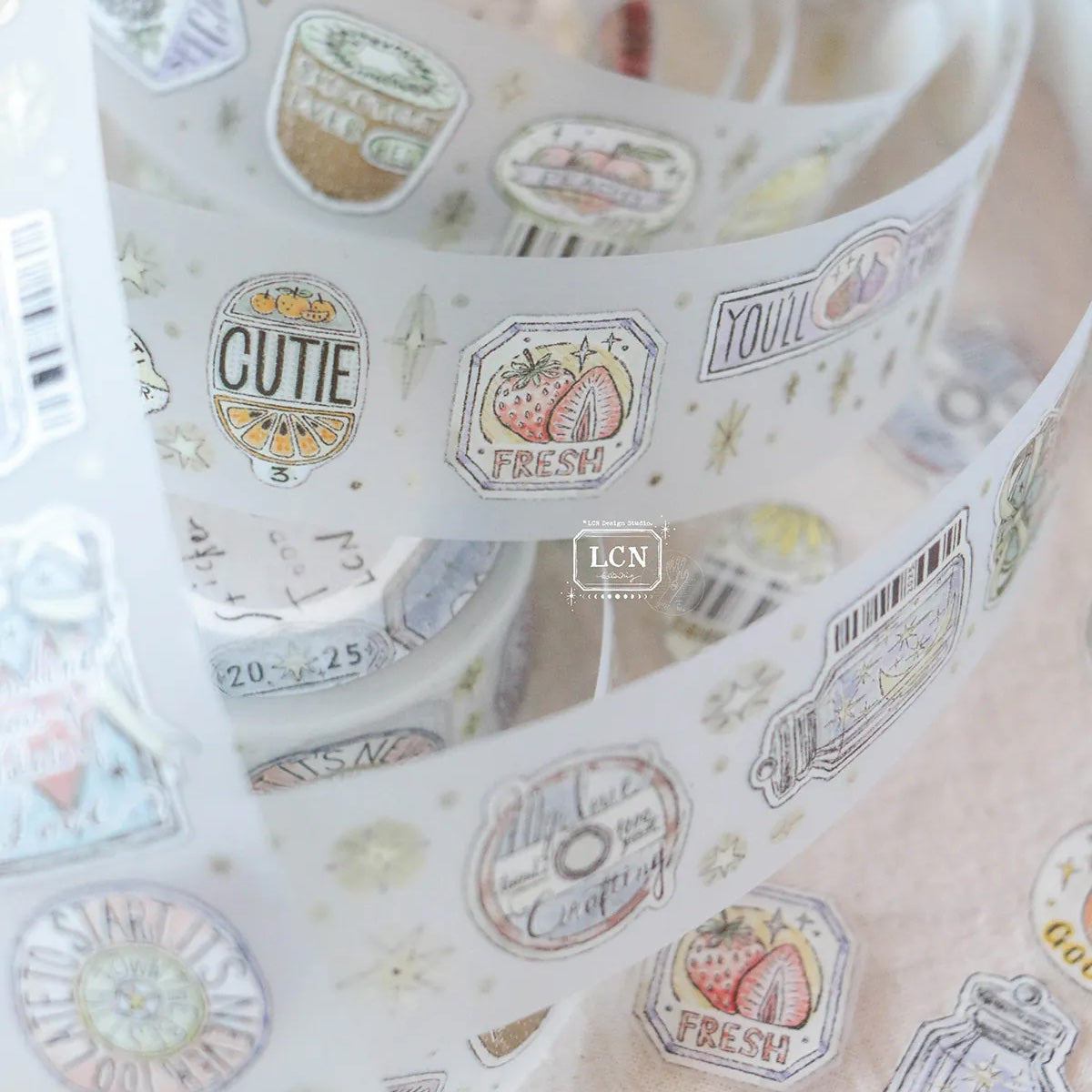LCN Design Studio - UV Printing Matte PET Tape - Sticker Club - Life