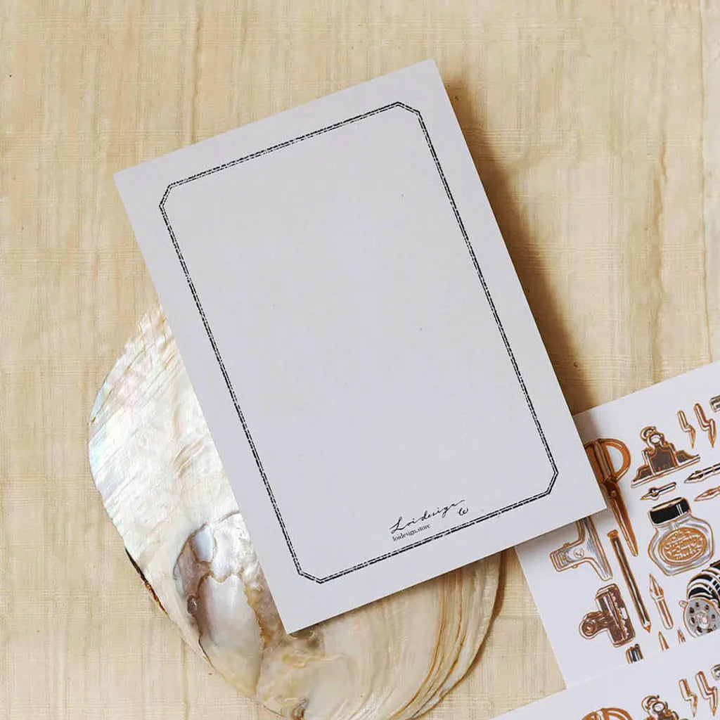 Loi Design - Foil-Stamped Postcard - Retro Stationery