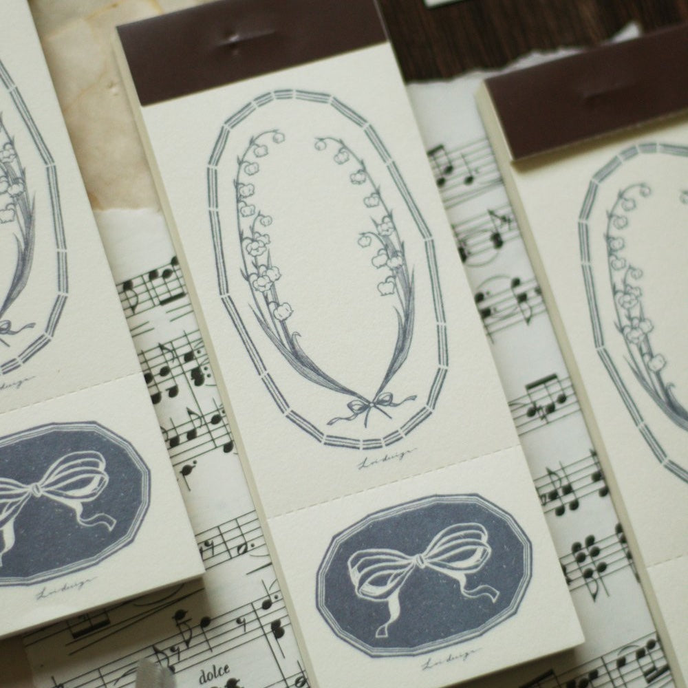 Loi Design - Memo Pad - Collecting Lily Of The Valley