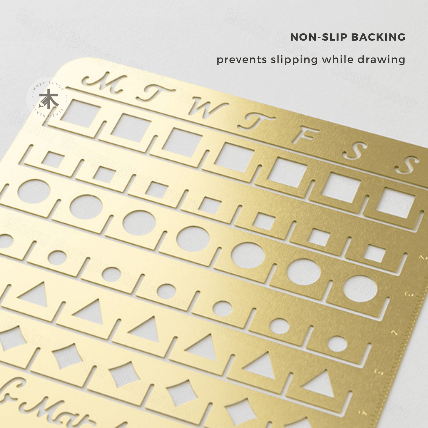 Midori - Brass Calendar Template Stencil - Monthly Block - Large