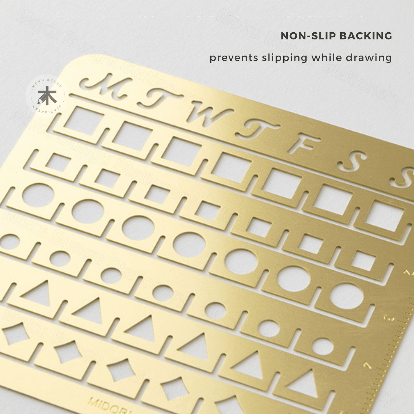 Midori - Brass Calendar Template Stencil - Monthly Block - Medium