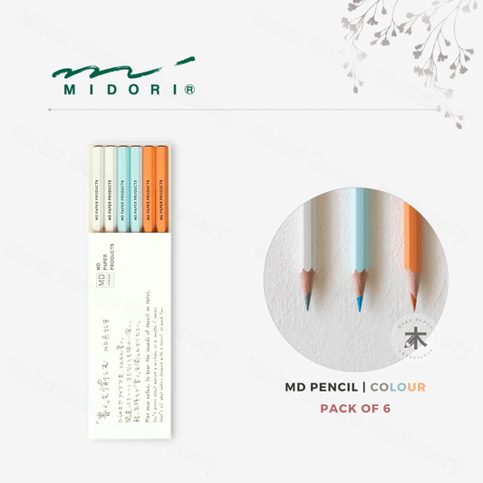 Midori - MD Colour Pencils - Pack of 6