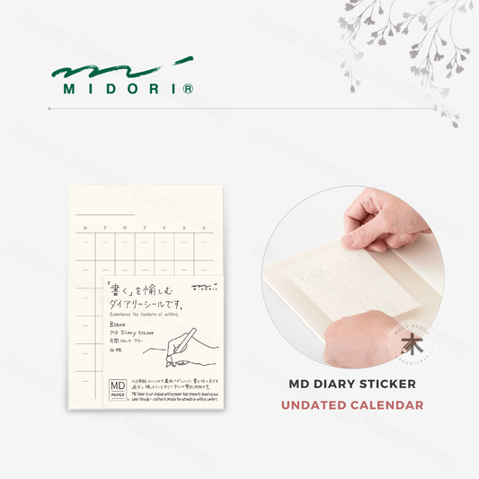 Midori - MD Diary Stickers - Undated Calendar