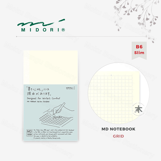 Midori - MD Notebook - B6 Slim - 5mm Grid
