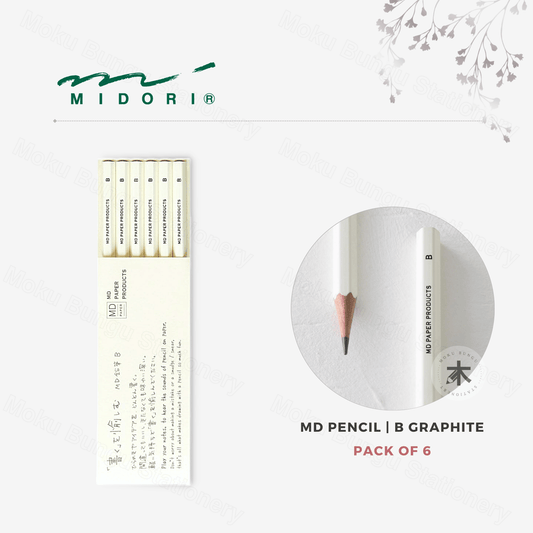 Midori - MD Pencil - B Graphite - Pack of 6