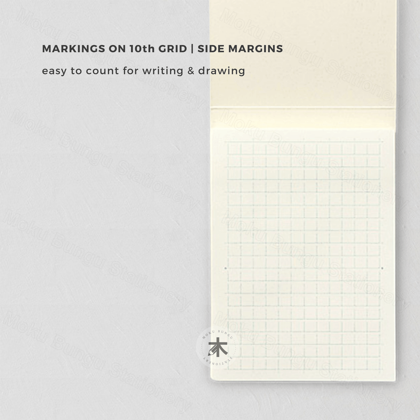 Midori - MD Sticky Memo Notepad - A7 - 5mm Grid