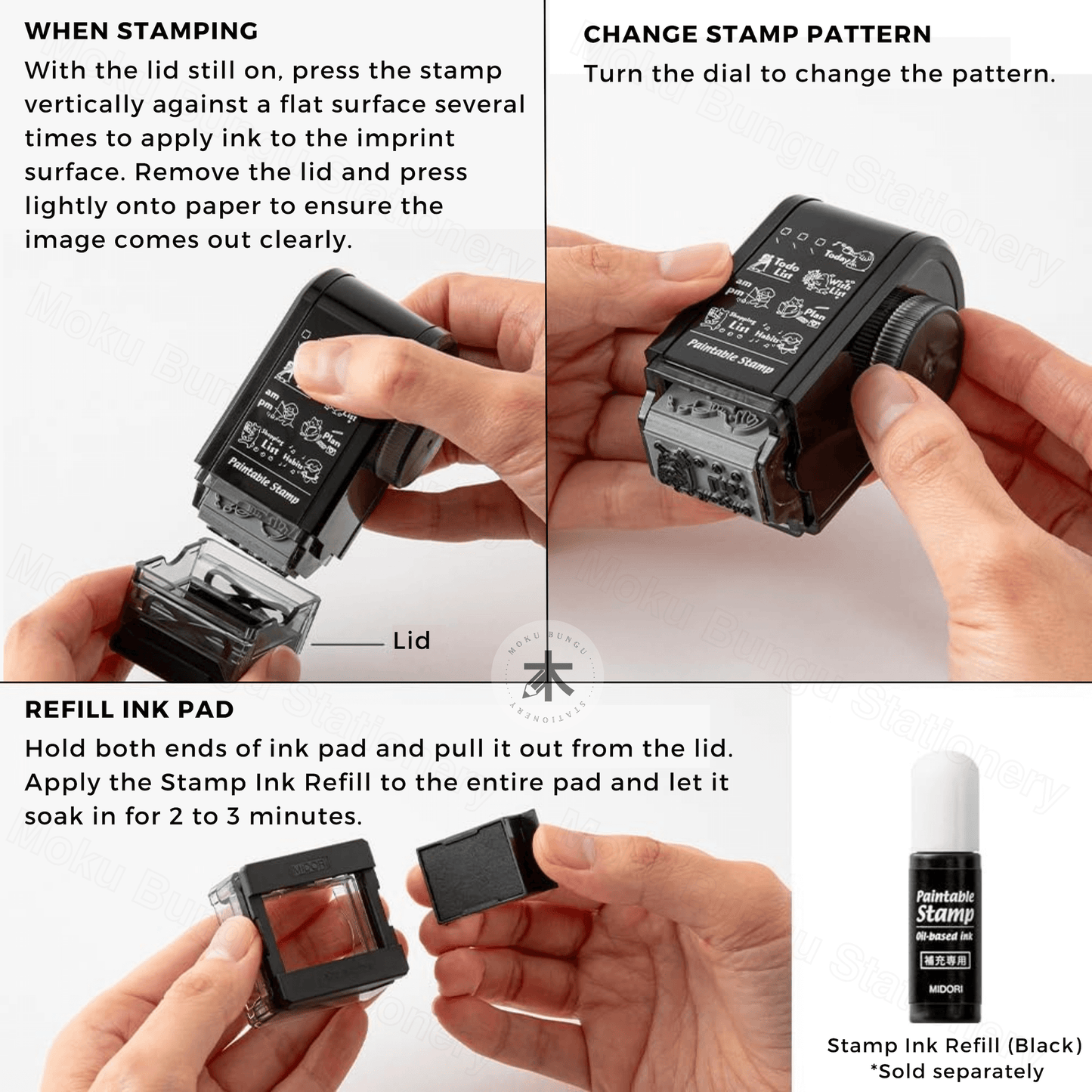 Midori - Paintable Rotating Stamp Dial - List