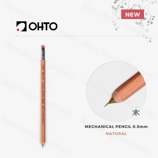 OHTO - Wooden Sharp Mechanical Pencil - 0.5mm - Natural