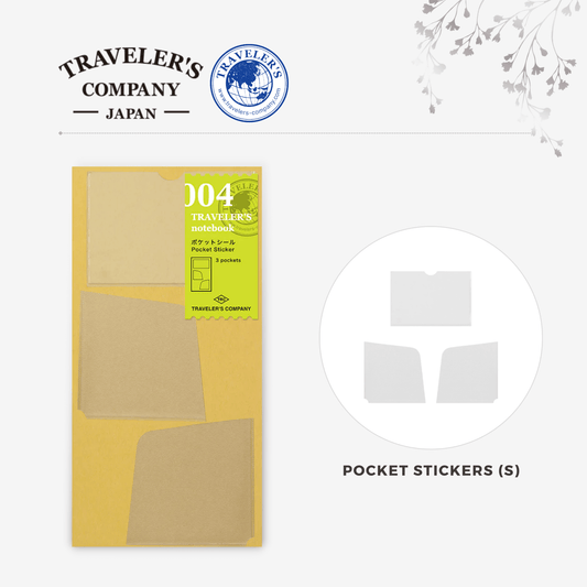 TRAVELER'S notebook Accessory - Regular & Passport Size - 004 Pocket Sticker (S)