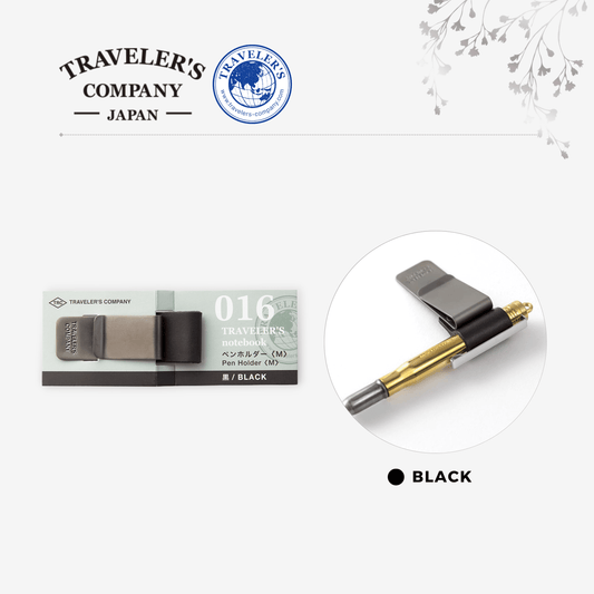 TRAVELER'S notebook Accessory - Regular & Passport Size - 016 Pen Holder - Black