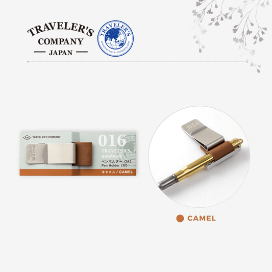 TRAVELER'S notebook Accessory - Regular & Passport Size - 016 Pen Holder - Camel
