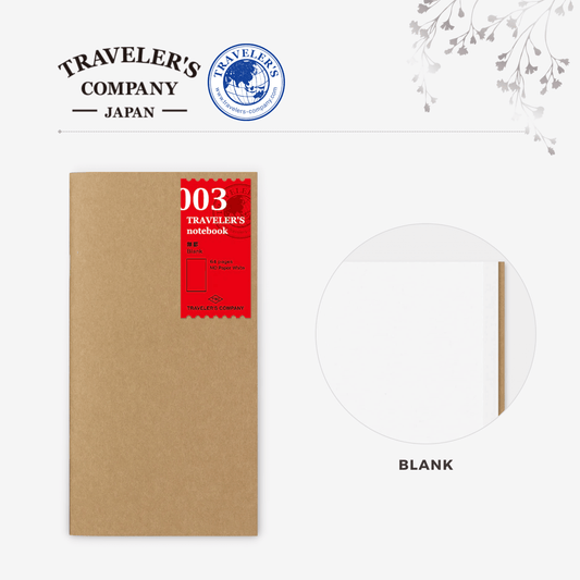 TRAVELER'S notebook Refill - Regular Size - 003 Blank