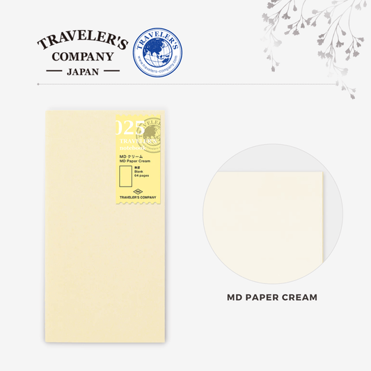 TRAVELER'S notebook Refill - Regular Size - 025 MD Paper Cream