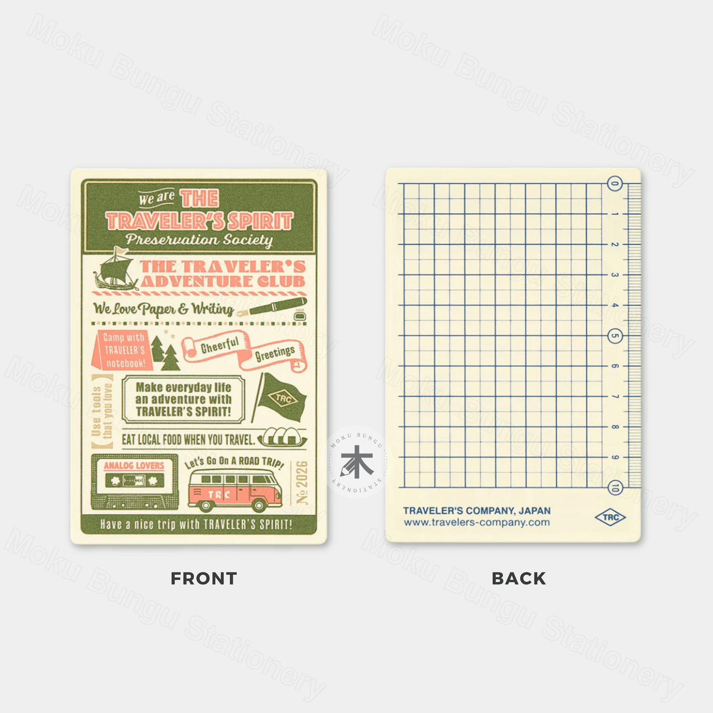TRAVELER'S notebook Accessory - Passport Size - 2026 Diary - Backing Sheet