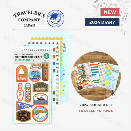 TRAVELER'S notebook Accessory - Regular & Passport Size - 2024 Diary - Sticker Set
