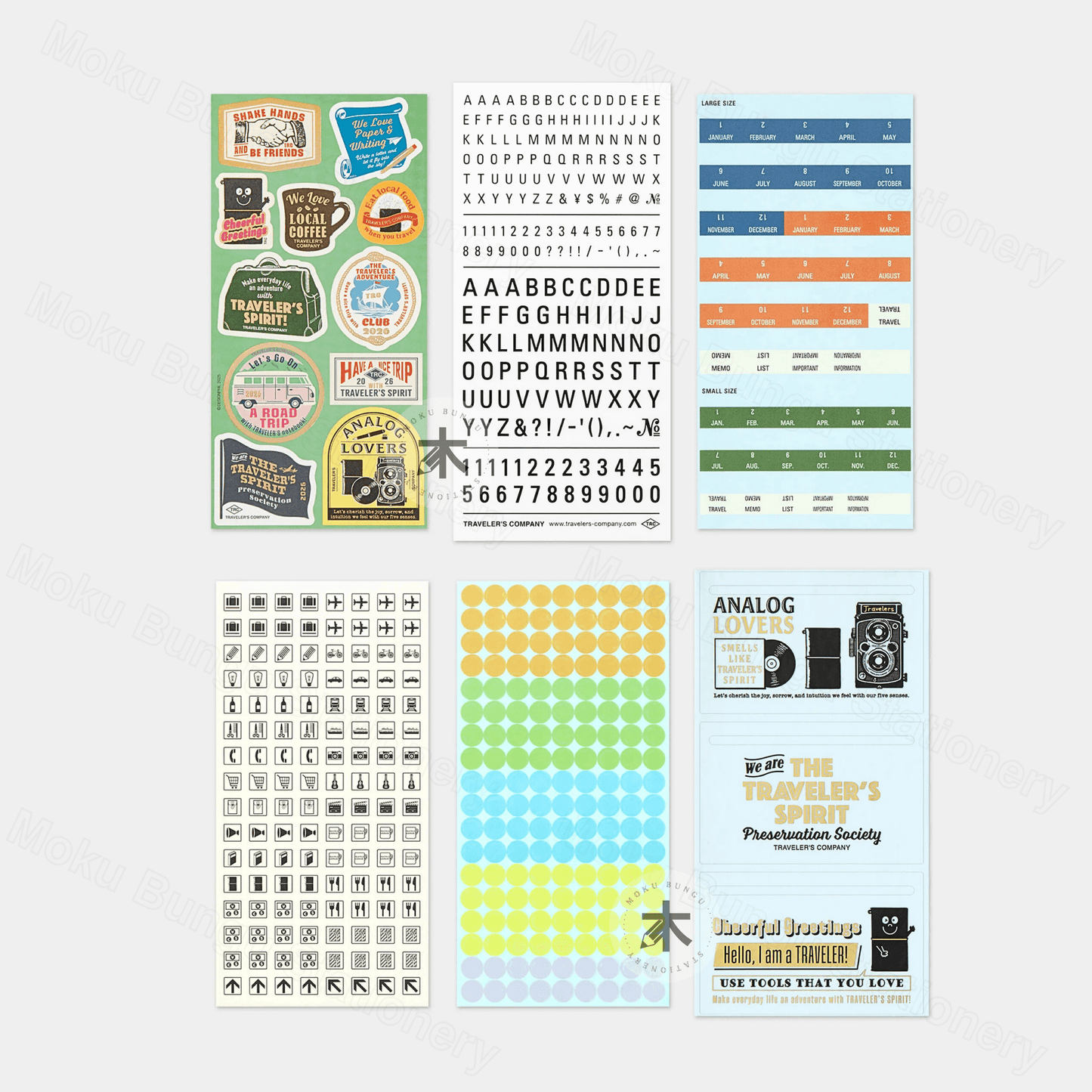 TRAVELER'S notebook Accessory - Regular & Passport Size - 2026 Diary - Sticker Set