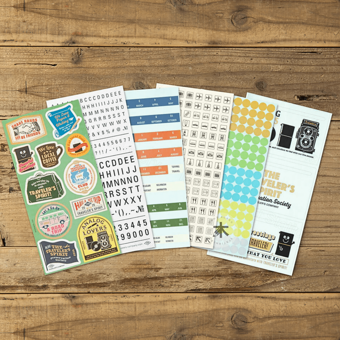 TRAVELER'S notebook Accessory - Regular & Passport Size - 2026 Diary - Sticker Set