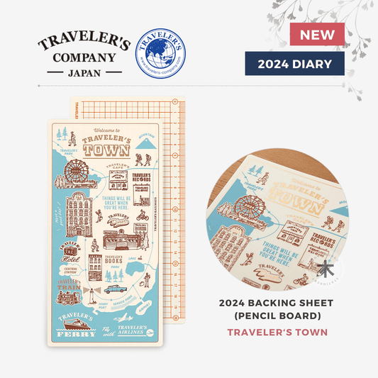 TRAVELER'S notebook Accessory - Regular Size - 2024 Diary - Backing Sheet