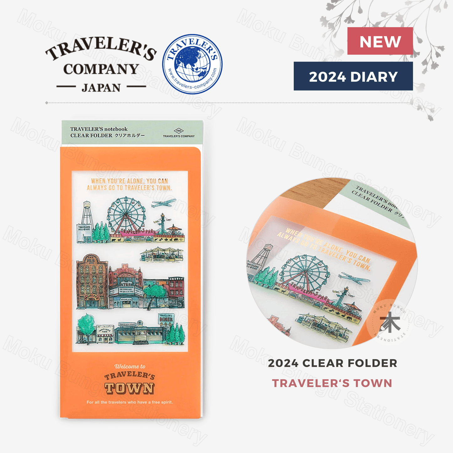 TRAVELER'S notebook Accessory - Regular Size - 2024 Diary - Clear Folder