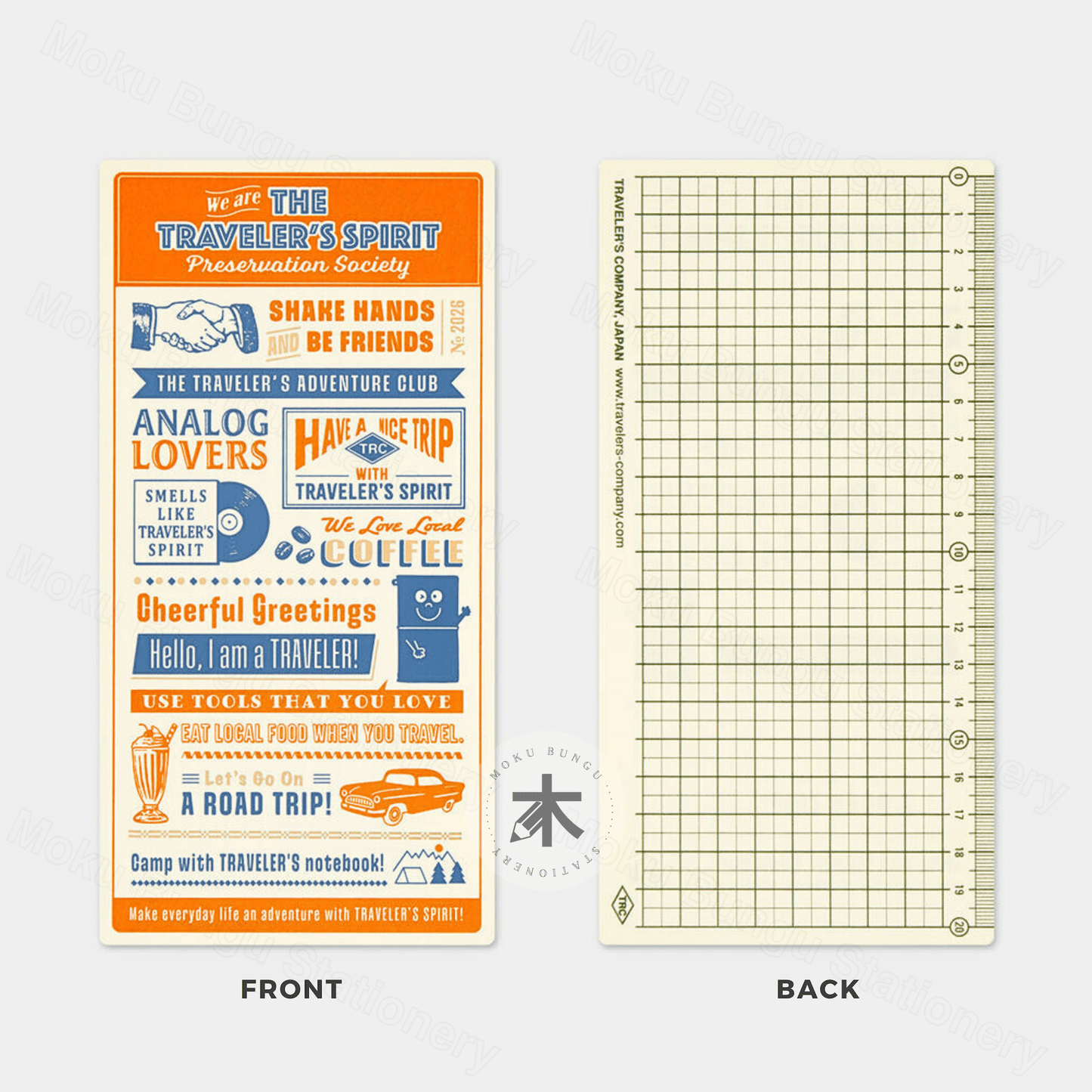 TRAVELER'S notebook Accessory - Regular Size - 2026 Diary - Backing Sheet