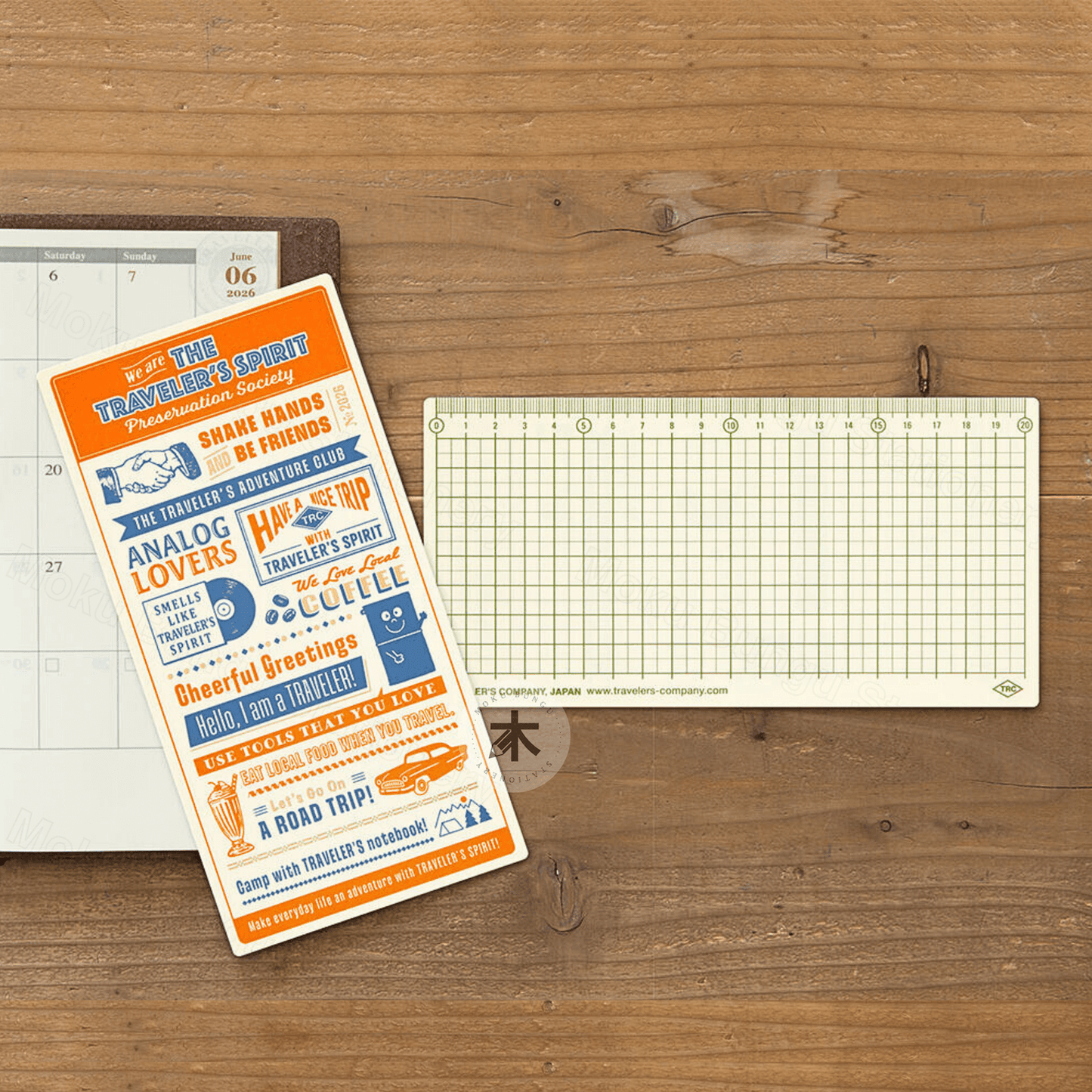 TRAVELER'S notebook Accessory - Regular Size - 2026 Diary - Backing Sheet