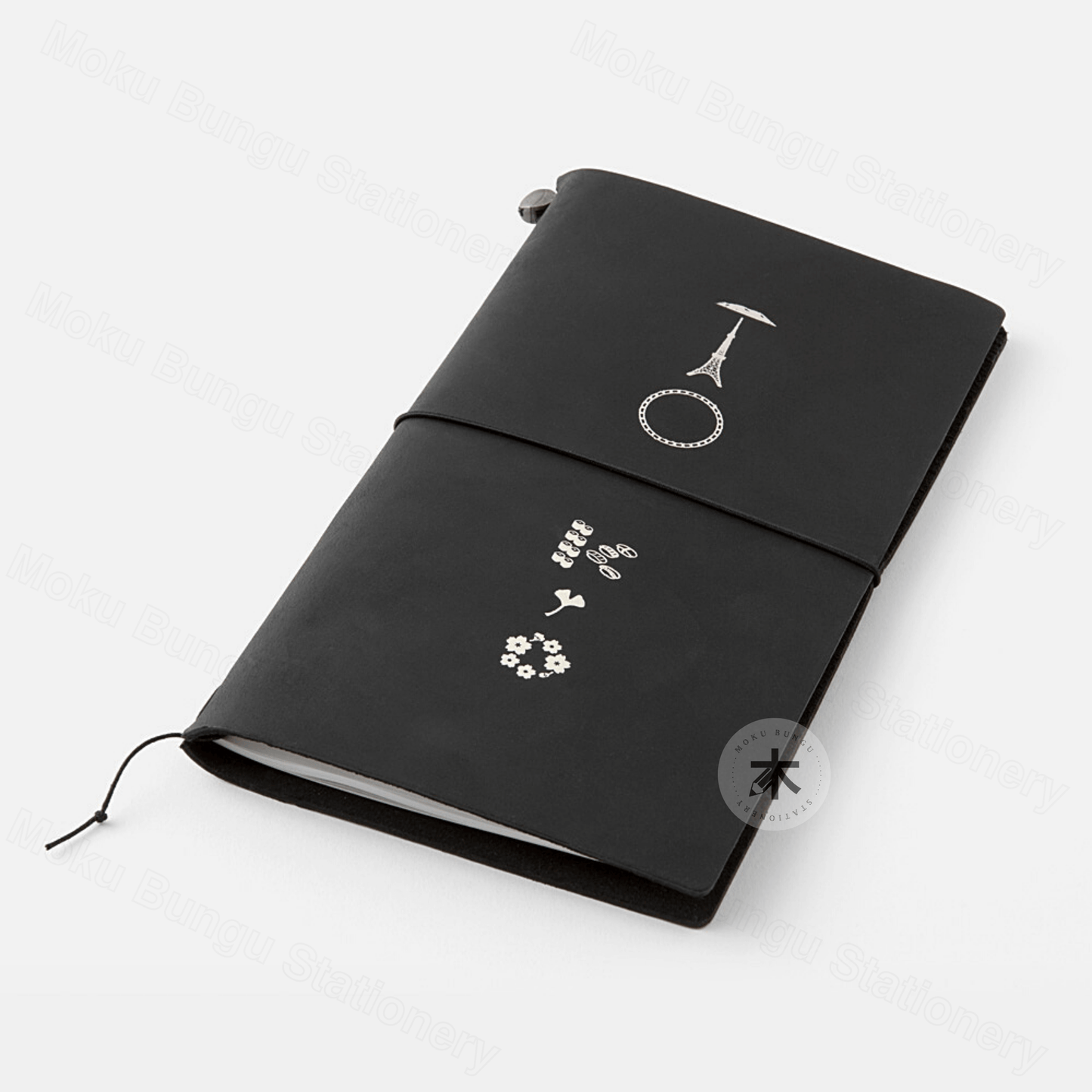TRAVELER'S notebook Leather Cover Starter Kit - Regular Size - Black - Traveler's Town Limited - Tokyo