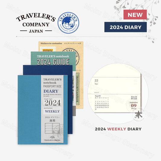 TRAVELER'S notebook Refill - Passport Size - 2024 Diary - Weekly Planner