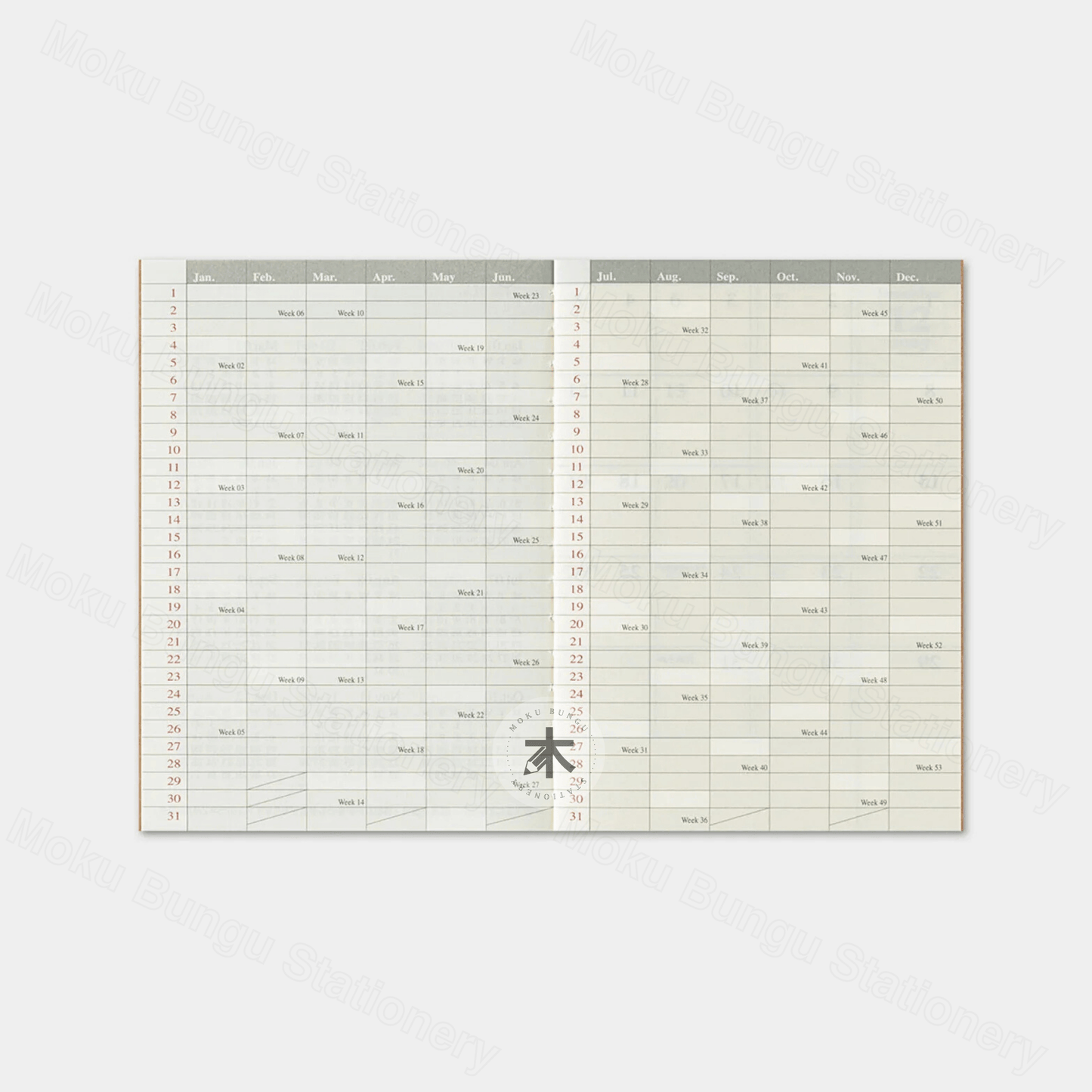 TRAVELER'S notebook Refill - Passport Size - 2026 Diary - Monthly Planner
