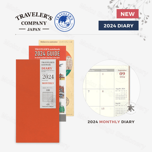 TRAVELER'S notebook Refill - Regular Size - 2024 Diary - Monthly Planner