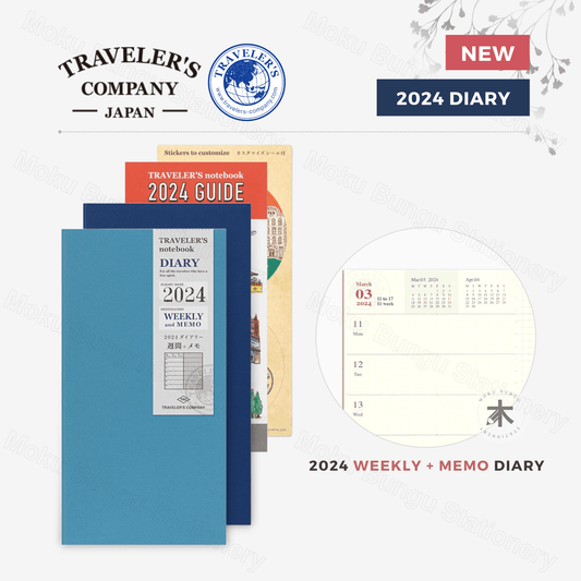TRAVELER'S notebook Refill - Regular Size - 2024 Diary - Weekly + Memo Planner