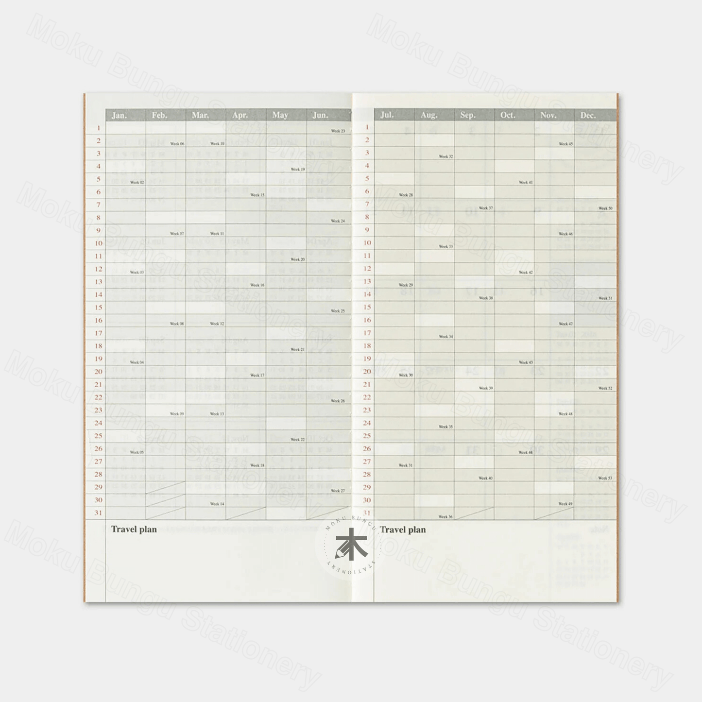 TRAVELER'S notebook Refill - Regular Size - 2026 Diary - Monthly Planner
