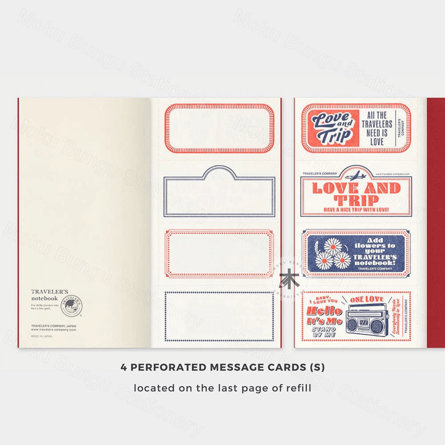 TRAVELER'S notebook Refill - Regular Size - Limited Edition - LOVE AND TRIP - MD Paper Cream - Blank
