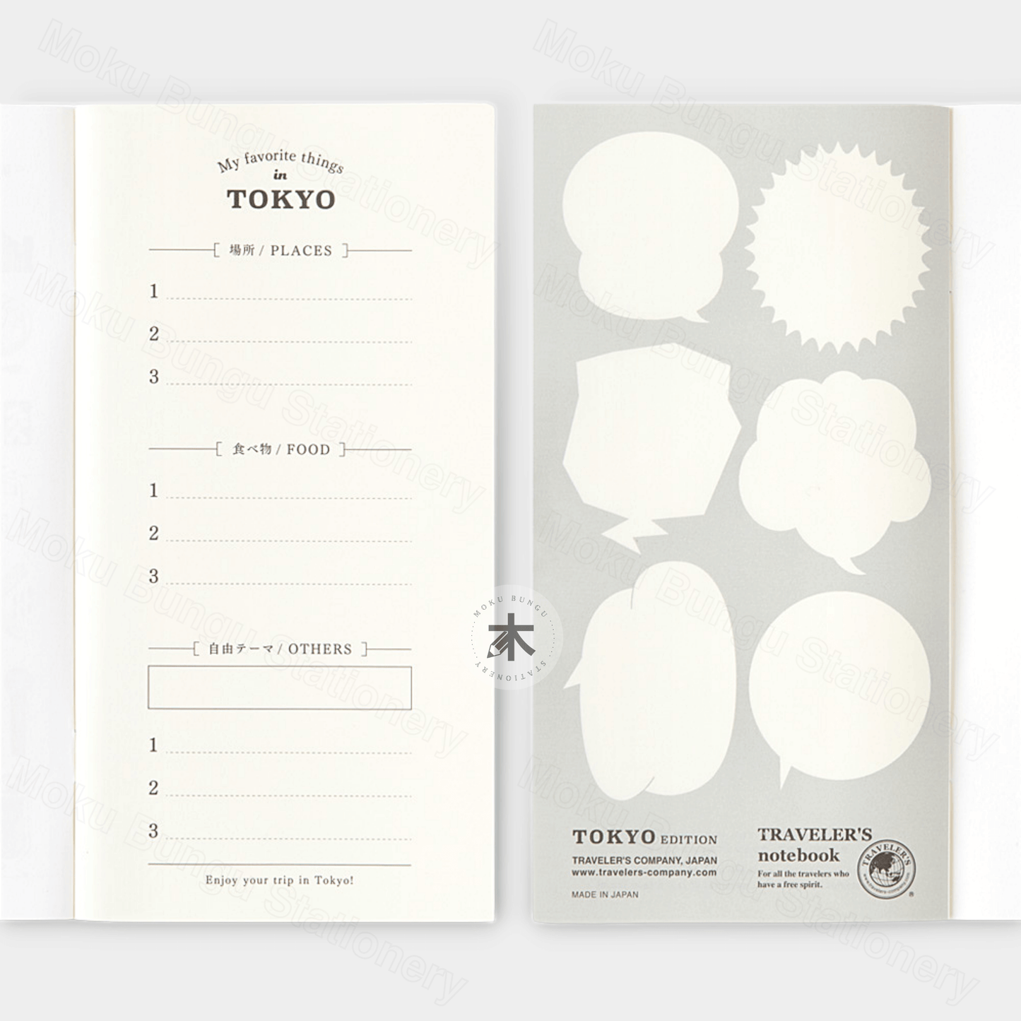 TRAVELER'S notebook Refill - Regular Size - Traveler's Town Limited - Tokyo - Watercolour Paper - Postcard