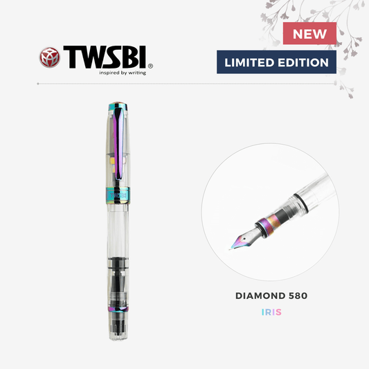 TWSBI Diamond 580 Fountain Pen - Iris - Fine Nib