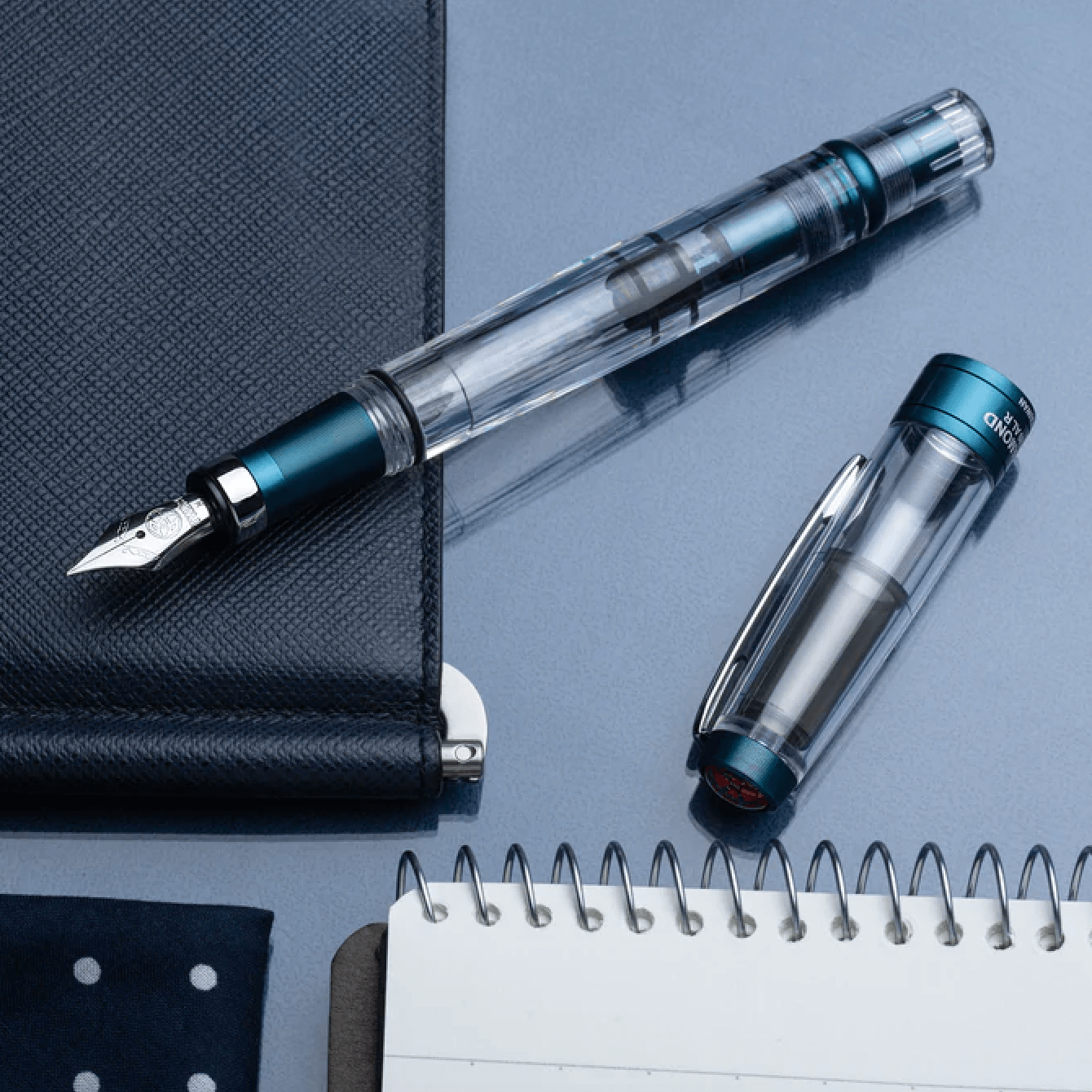 TWSBI Diamond 580ALR Fountain Pen - Prussian Blue - Fine Nib