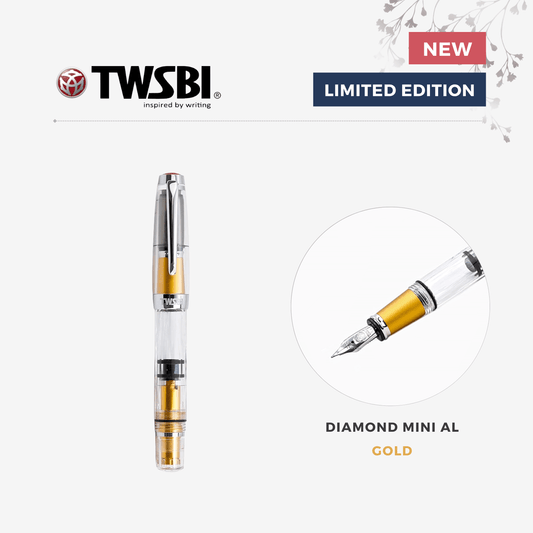 TWSBI Diamond Mini AL Fountain Pen - Gold - Fine Nib