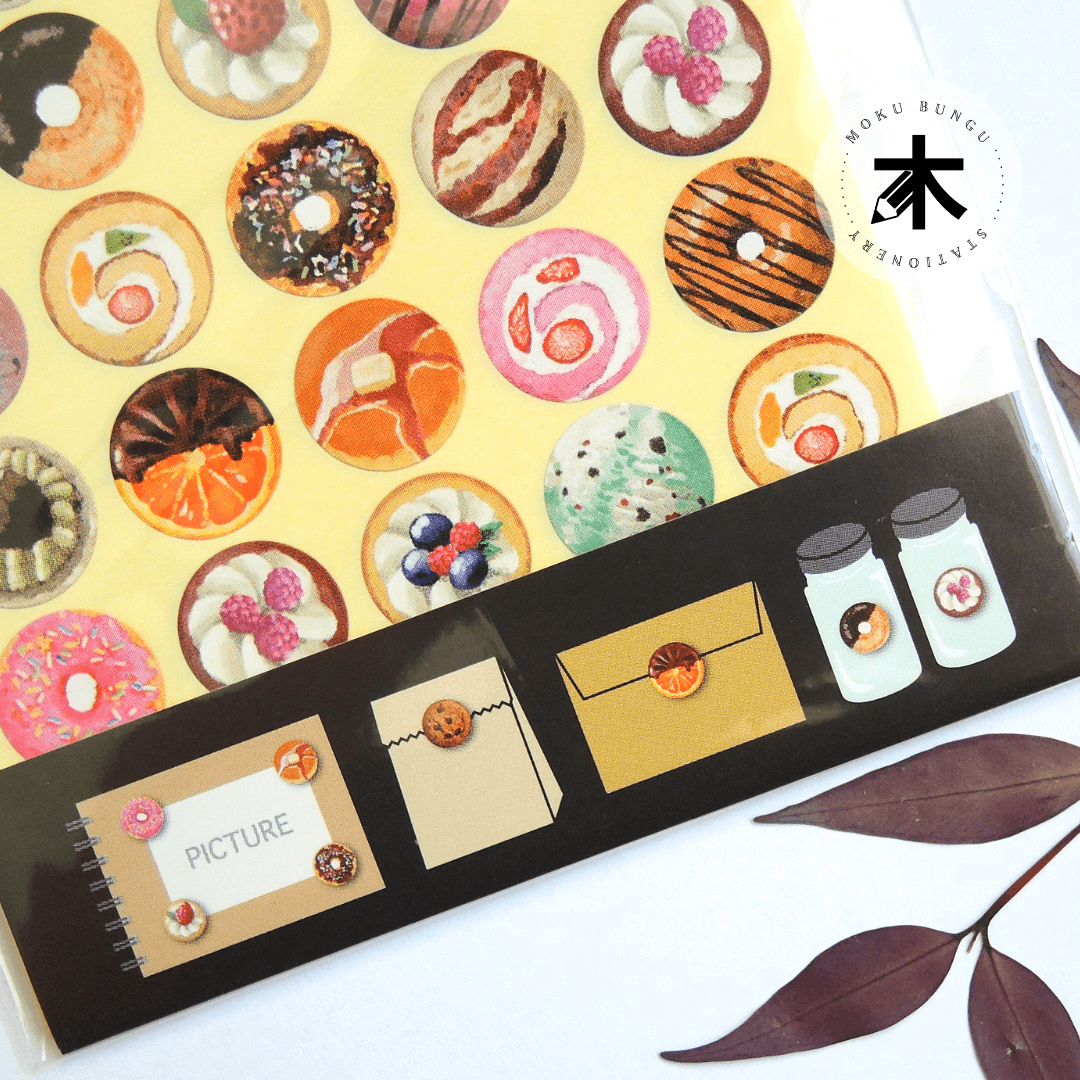 Kyowa - Point Seal - Decorative Round Stickers - Sweets Collection