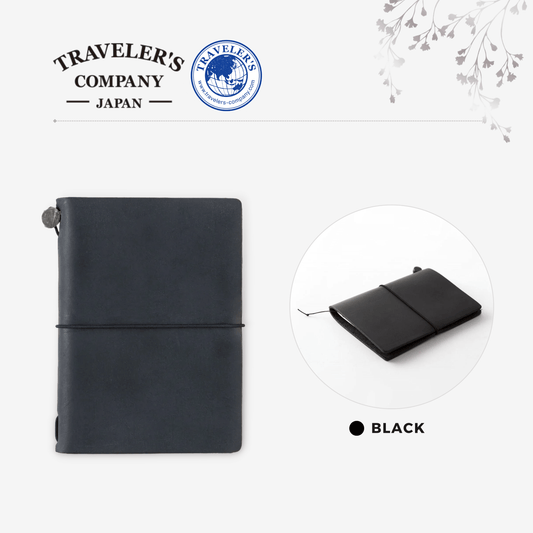TRAVELER'S notebook Leather Cover Starter Kit - Passport Size - Black