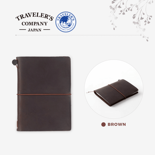 TRAVELER'S notebook Leather Cover Starter Kit - Passport Size - Brown