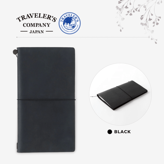 TRAVELER'S notebook Leather Cover Starter Kit - Regular Size - Black