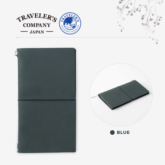 TRAVELER'S notebook Leather Cover Starter Kit - Regular Size - Blue