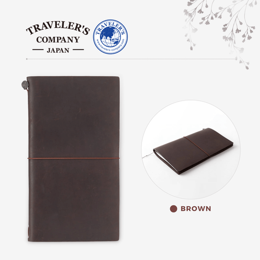 TRAVELER'S notebook Leather Cover Starter Kit - Regular Size - Brown