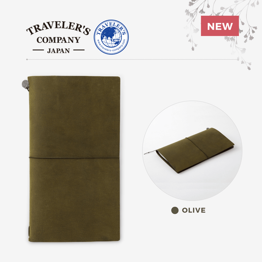 TRAVELER'S notebook Leather Cover Starter Kit - Regular Size - Olive